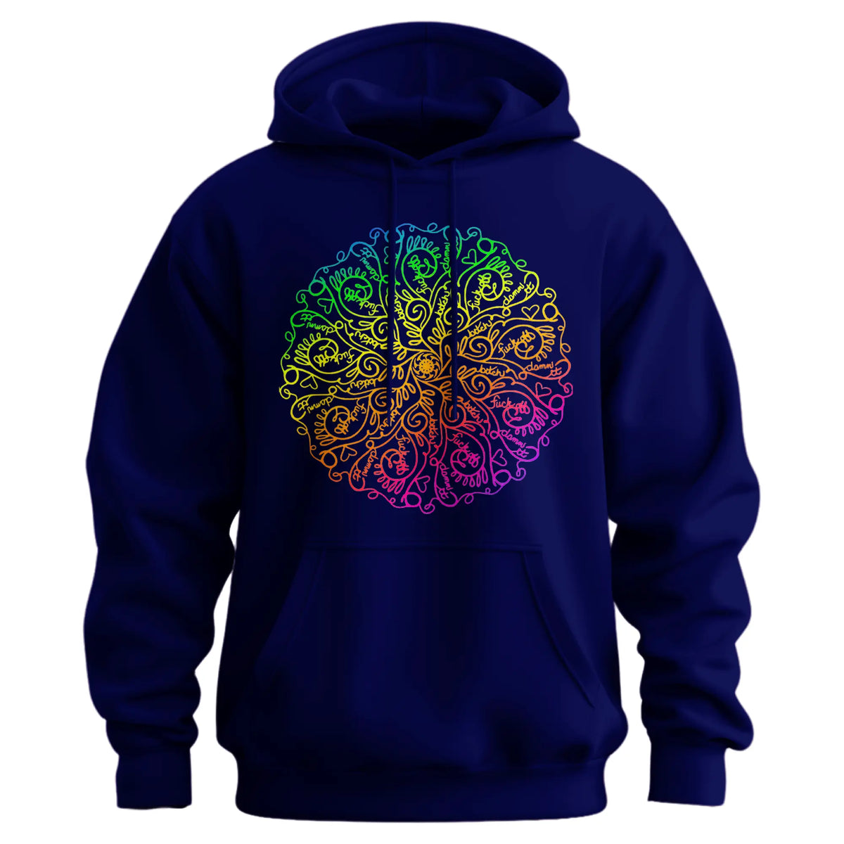 Curse Word Mandala Hoodie - Graphic Hoodie with Unique Design for Casual Wear