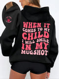 Women's Cartoon Skeleton Hand & Letter Print Drop Shoulder Thermal Lined Fitted Hoodie, Fashion Casual Zipper Hooded Sweatshirt for Daily Holiday Outdoor Wear, Ladies Clothes for Fall & Winter