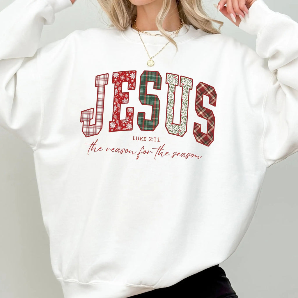 Christian Jesus Sweathirt or Shirt, Christmas Bible Verse Tshirt, Trendy Faith Apparel Gift, Jesus Loves You, The Reason For The Season