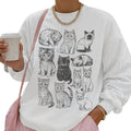 The Vintage Cat Sweatshirt, Retro Kitten Graphic Pullover, Cozy Cat Lover Gift, 90s Style Shirt, Cute Cat Mom Sweater, Boho Unisex Crewneck Sweatshirt, Menswear Top, Womenswear Top Underwear Streetwear